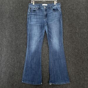 KanCan Celestine Jeans Womens 13/30 Blue Medium Wash Stretch Bootcut Flare Denim